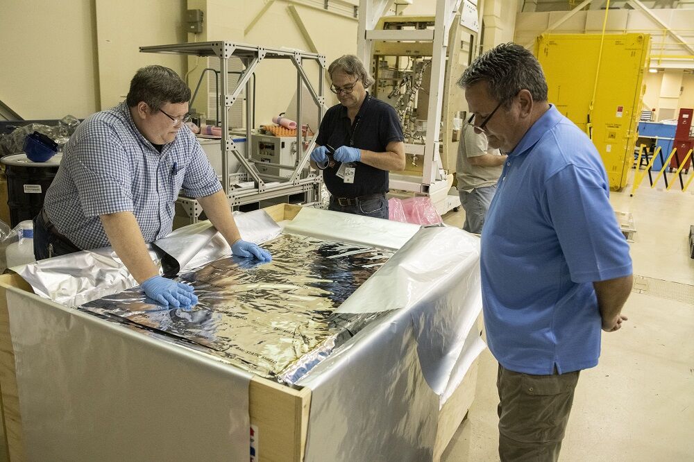 The 4-Bed Carbon Dioxide Scrubber Being Prepared for Shipment